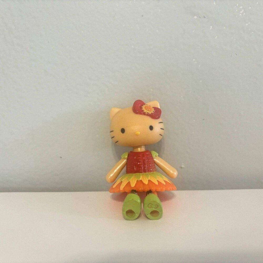 Hello Kitty with Sunflower Bow Sitting and Standing Figure - Picture 2 of 6